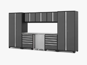 Bold Series 14 Piece Cabinet Set with Tool, Base, Wall Cabinets and 30 in. Lockers
