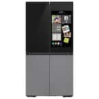 4-Door Flex Refrigerator with Family Hub+ in Charcoal Glass and Stainless Steel Panels