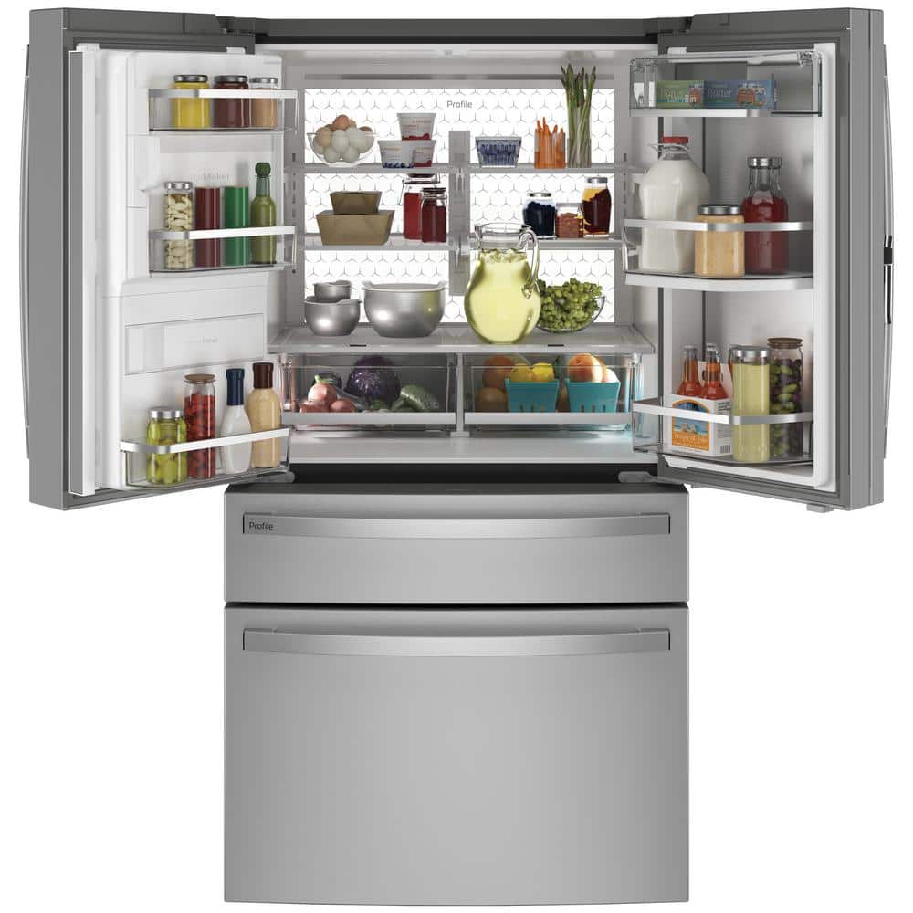 Refrigerator with Door-in-Door in Fingerprint Resistant Stainless Steel